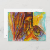 母と子 ポストカード (正面/裏面)