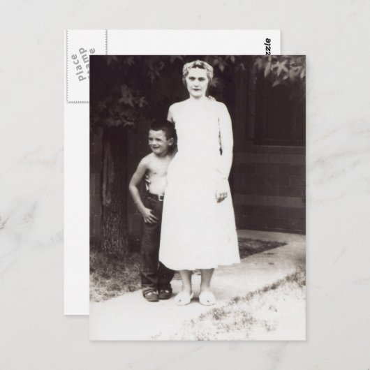 母と子 ポストカード (正面/裏面)