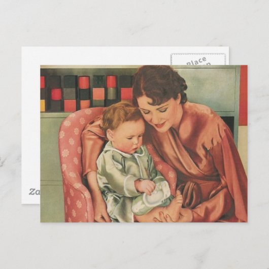 母と子 ポストカード (正面/裏面)