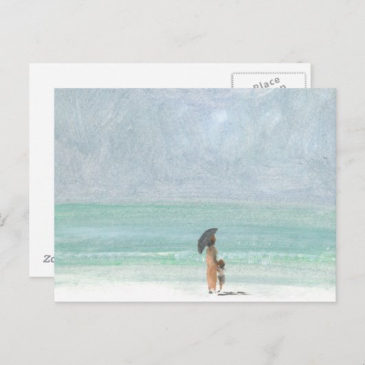 母と子 ポストカード (正面/裏面)