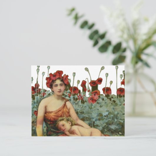 母と子 ポストカード (スタンド正面)