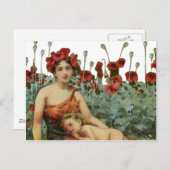 母と子 ポストカード (正面/裏面)