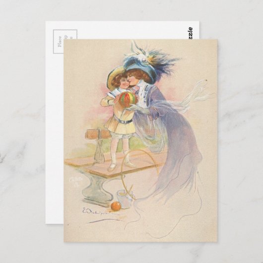 母と子 ポストカード (正面/裏面)