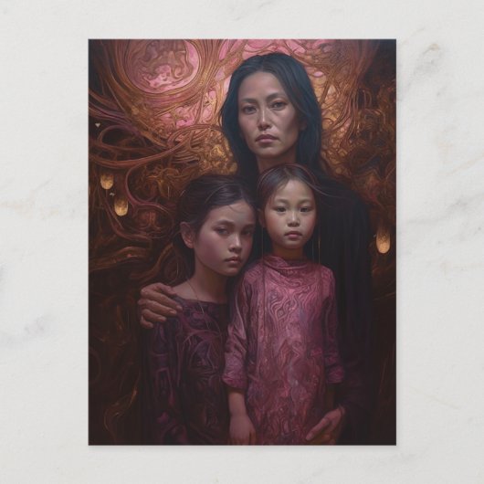 母と子 ポストカード (正面)