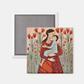 母と子 マグネット (正面/裏面)