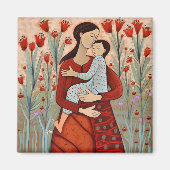 母と子 マグネット (正面)