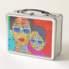 母と子 メタルランチボックス