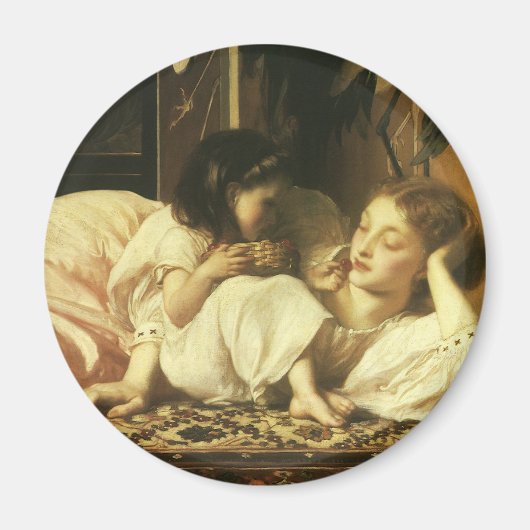 『母と子 (別名 チェリー)』 by Lord Leighton マグネット (正面)