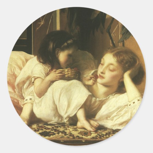 『母と子』(別名:チェリー)by Lord Leighton ラウンドシール (正面)