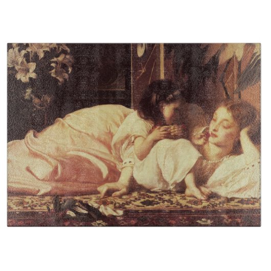 母と子（女と娘） カッティングボード (正面)