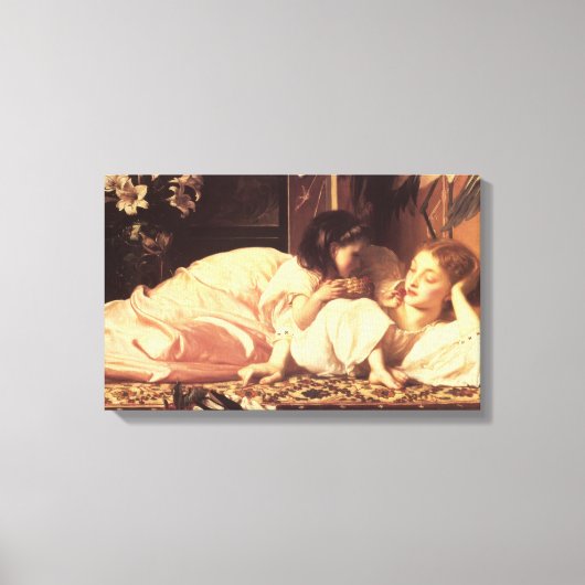 母と子（女と娘） キャンバスプリント (正面)