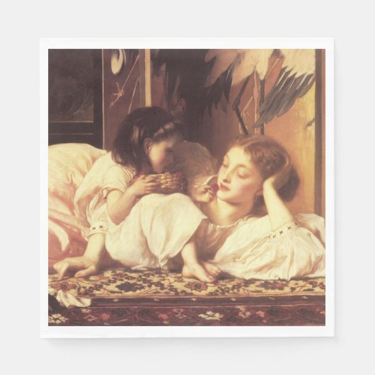 母と子（女と娘） スタンダードランチョンナプキン (正面)