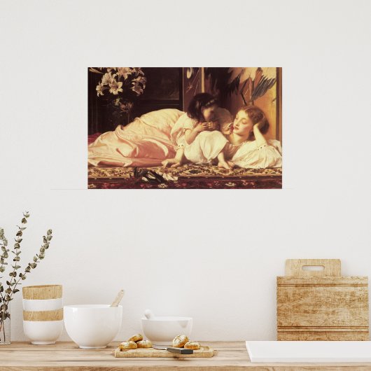 母と子（女と娘） ポスター (キッチン)