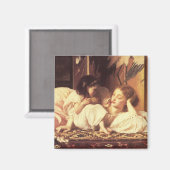 母と子（女と娘） マグネット (正面/裏面)