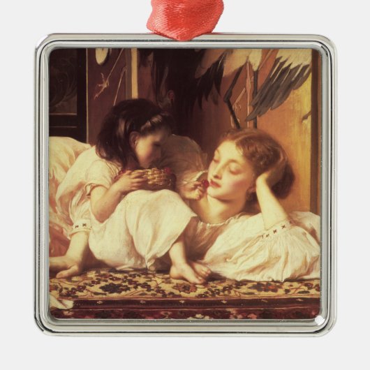 母と子（女と娘） メタルオーナメント (正面)