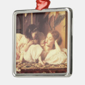 母と子（女と娘） メタルオーナメント (左)