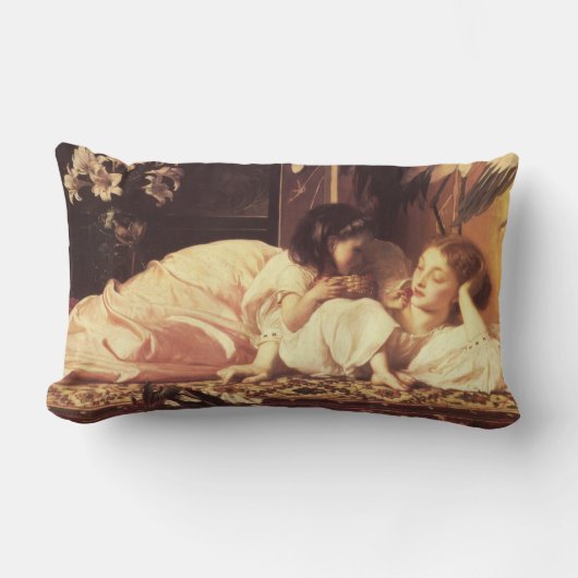 母と子（女と娘） ランバークッション (正面)