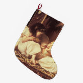母と子（女と娘） ラージクリスマスストッキング (正面 (吊り時))