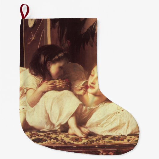 母と子（女と娘） ラージクリスマスストッキング (正面)