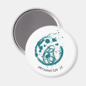 母と子、標準、2 1/4インチサークルマグネット マグネット (正面/裏面)