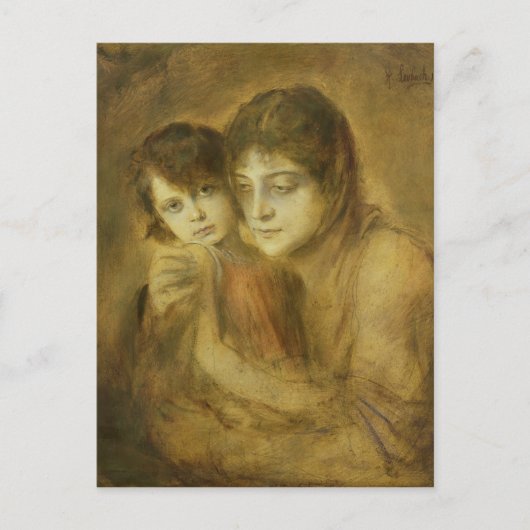 母と子, 1893 ポストカード (正面)