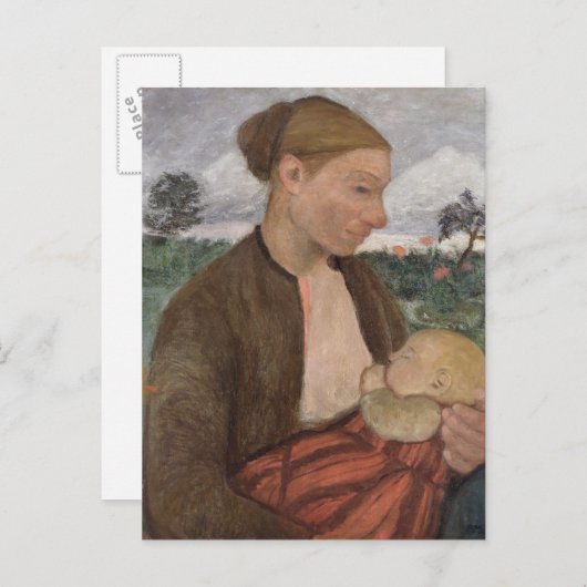 母と子， 1903 ポストカード (正面/裏面)