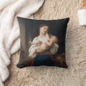 母と子(Bouguerau) クッション (ブランケット)