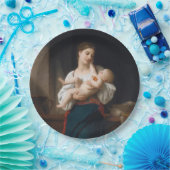 母と子(Bouguerau) ペーパープレート (パーティー)