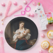 母と子(Bouguerau) ペーパープレート (パーティー)