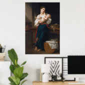 母と子(Bouguerau) ポスター (ホームオフィス)