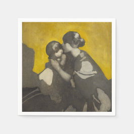 母と子(Norah Neilson Gray) スタンダードカクテルナプキン