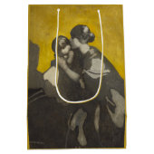 母と子(Norah Neilson Gray) ミディアムペーパーバッグ (裏面)