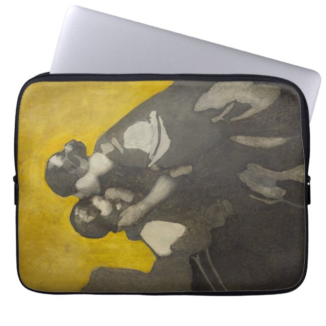 母と子(Norah Neilson Gray) ラップトップスリーブ (正面)