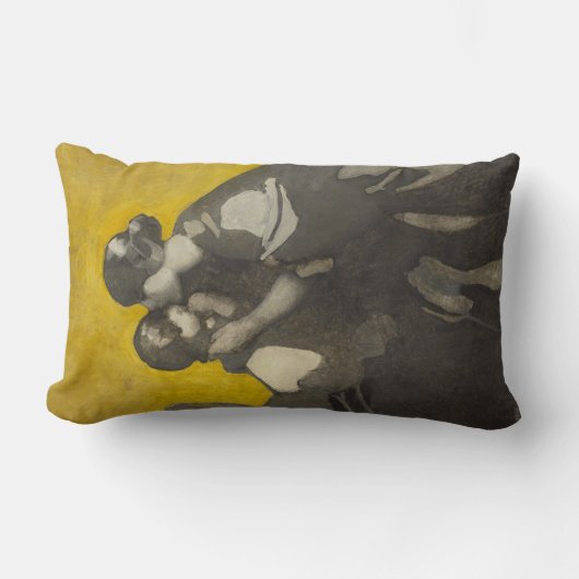 母と子(Norah Neilson Gray) ランバークッション (正面)