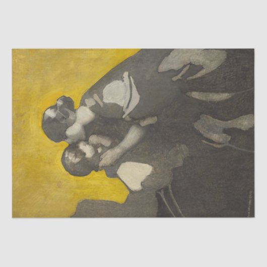 母と子(Norah Neilson Gray) 薄葉紙 (正面)