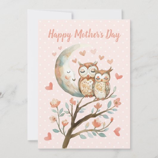 母と小さな子愛ハッピーマザーズのデイカード 招待状 (正面)