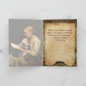 母と彼女のベビーヴィンテージ金ゴールドモノグラム カード (内部)