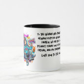 母と息子のグラフィティアートコーヒーマグ マグカップ (中央)