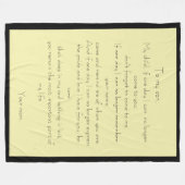 母と息子の愛のメッセージフリースブランケット フリースブランケット (正面(横))