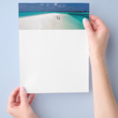 母と息子の熱帯ビーチ チラシ (手)