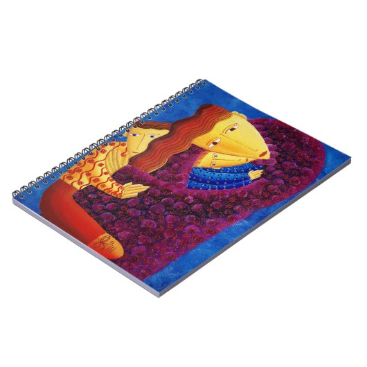 母と息子の絵画家のモダン芸術 ノートブック (左側)