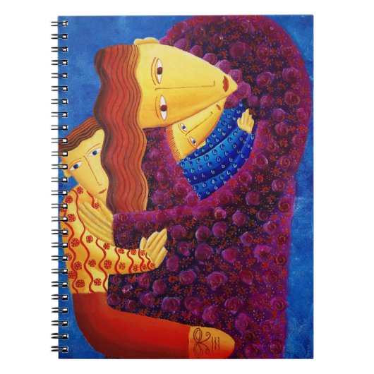 母と息子の絵画家のモダン芸術 ノートブック (正面)