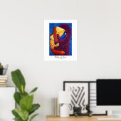 母と息子の絵画 ポスター (ホームオフィス)