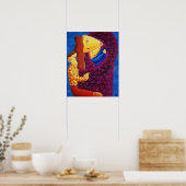 母と息子の acrylic 絵画 家族 アート プリント (キッチン)