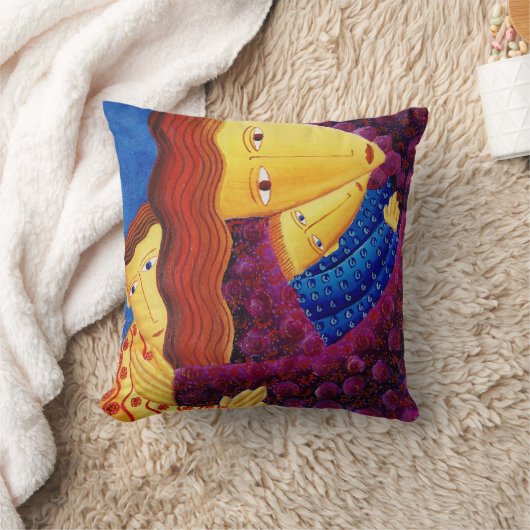 母と息子絵を描の愛の脚本 クッション (ブランケット)