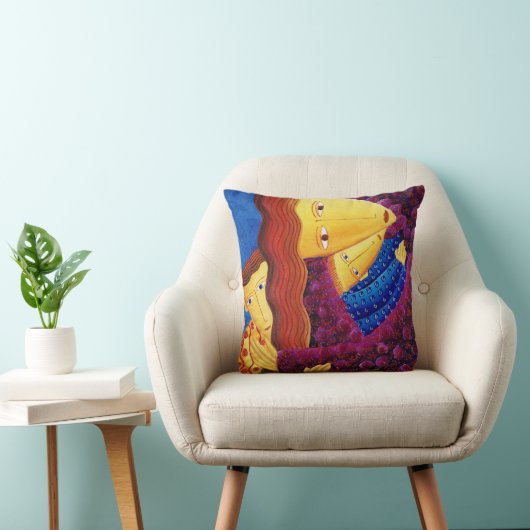 母と息子絵を描の愛の脚本 クッション (椅子)