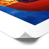 母と息子絵画の家庭芸術プリント ポスター (角)