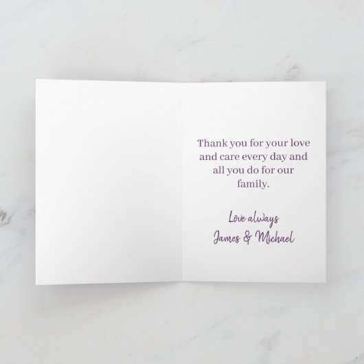 母と息子 ハッピーマザーズデー カード (内部)