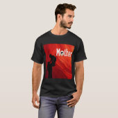 母と惑星とハートのシルエット デザイン Tシャツ (正面フル)