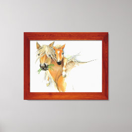 母と愛と馬と敵の心地よい キャンバスプリント